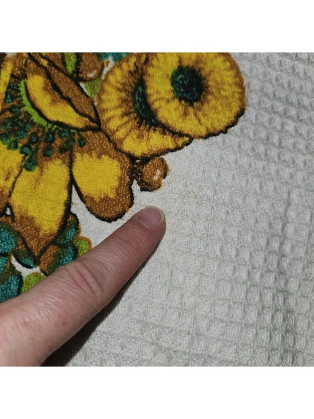 VTG NOS Riegel Kitchen Fashion Ensemble Flower Towel Dish Cloth Pot Holder Set
